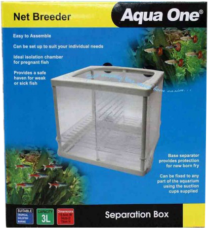 aqua one fish net AQUA ONE NET BREEDER 3L MED – Gallery Aquatica