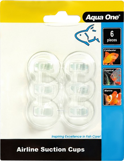 AQUA ONE AIRLINE SUCTION CUPS 6 PACK