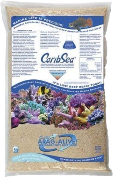 CaribSea Arag-Alive Spezialsand – 9 Kg Aragonit-Substrat Für Riffaquarien & Meerwassertanks